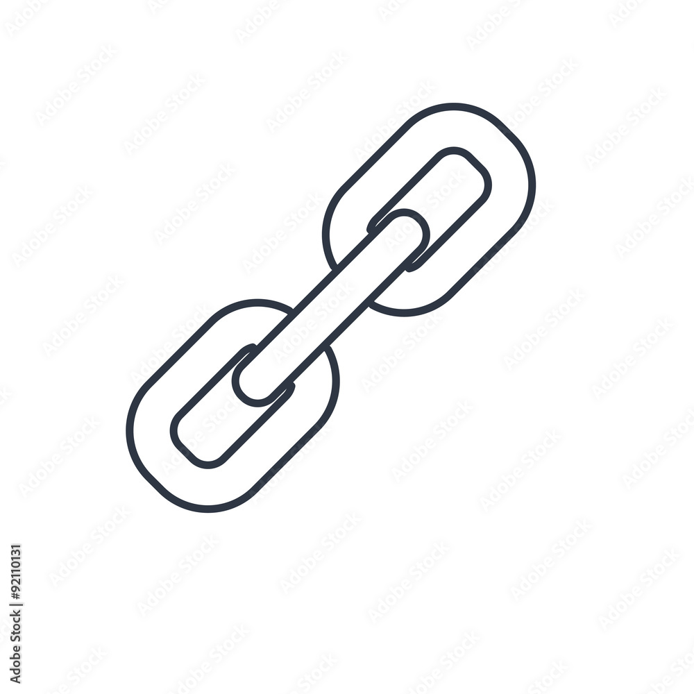 Chain link outline icon Chain link outline icon