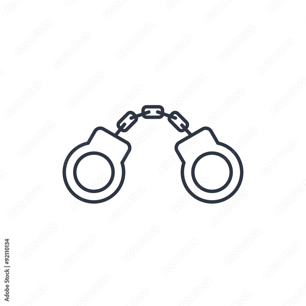 handcuffs outline icon handcuffs outline icon