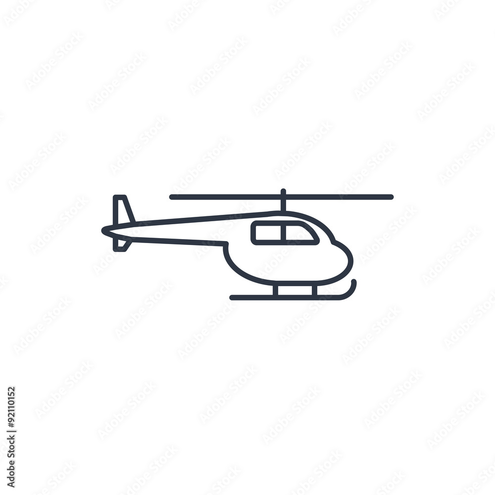Helicopter outline icon