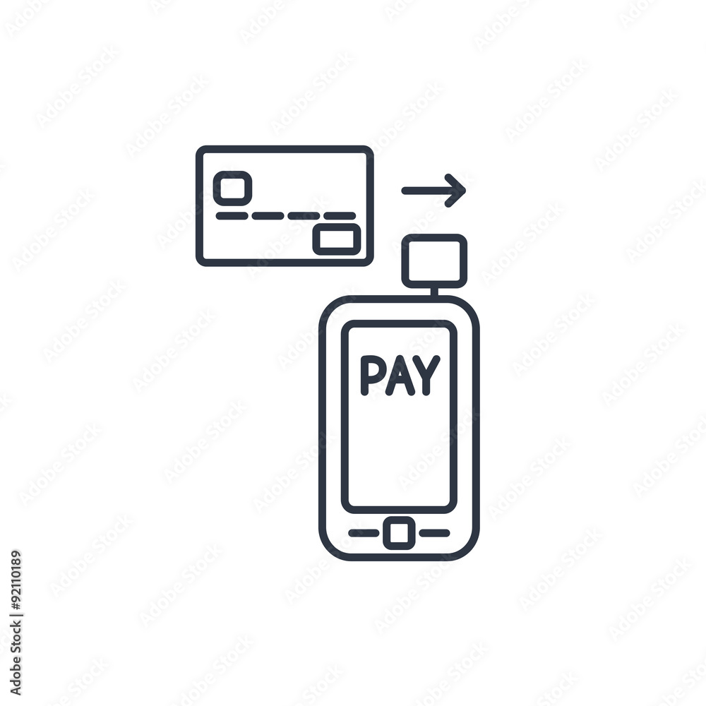 Mobile payment. Credit card reader on smartphone scanning a cred Mobile payment. Credit card reader on smartphone scanning a cred