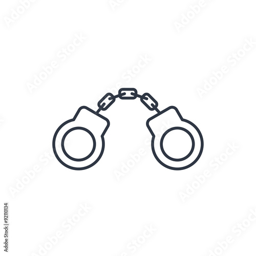 handcuffs outline icon
