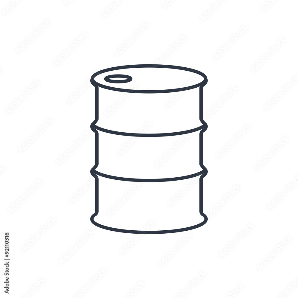 Vector outline icon barrels of oil Vector outline icon barrels of oil