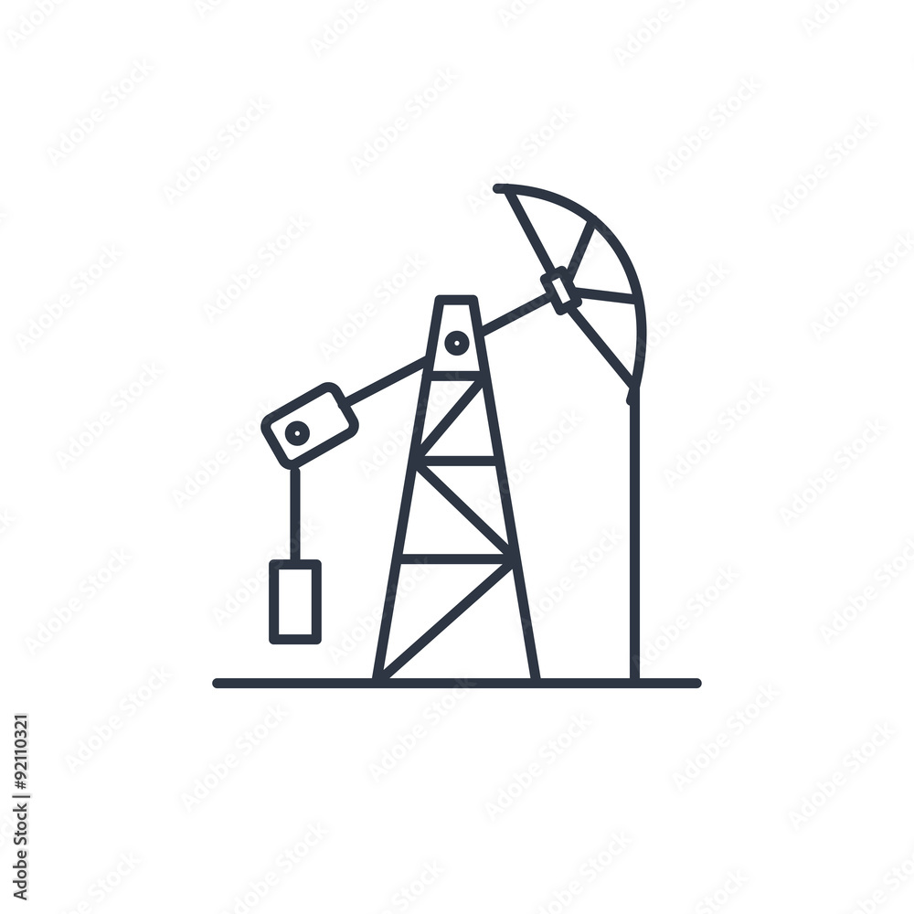 oil pump jack outline icon oil pump jack outline icon