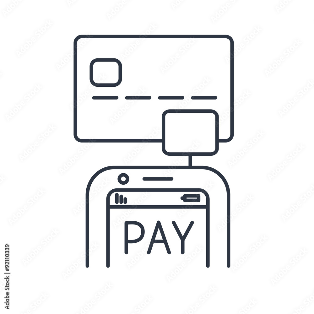 Mobile payment. Credit card reader on smartphone scanning a cred Mobile payment. Credit card reader on smartphone scanning a cred