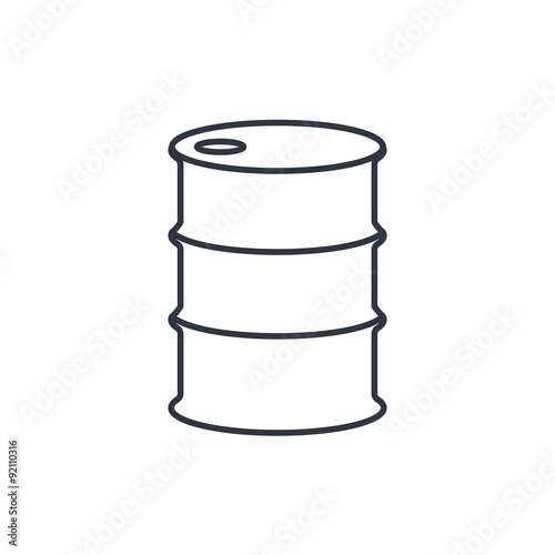 Vector outline icon barrels of oil