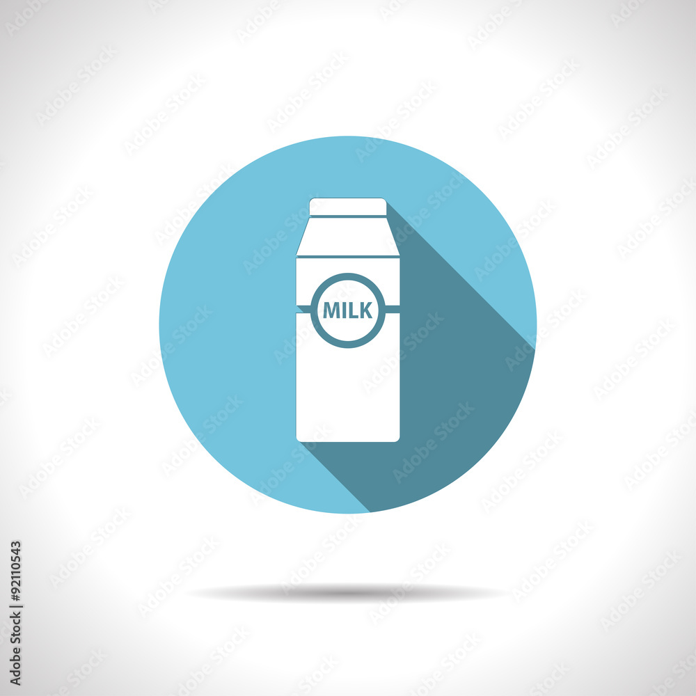 Fototapeta premium Vector flat milk bottle 