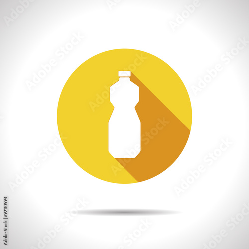 Vector flat sunflower oil bottle 