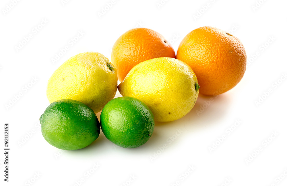 Group of fruits, with lemon limes and oranges Group of fruits, with lemon limes and oranges