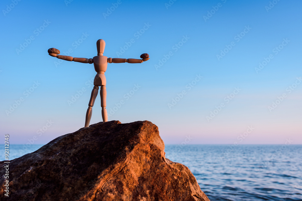 Mannequin on the boulder
