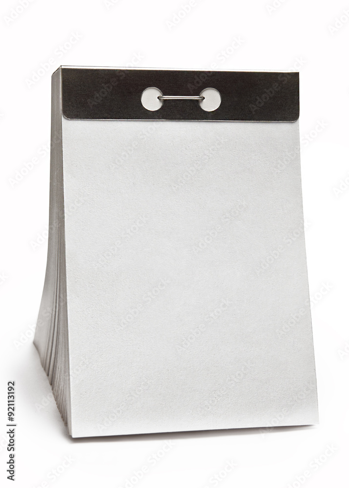 New tear-off calendar with a blank sheet of paper New tear-off calendar with a blank sheet of paper