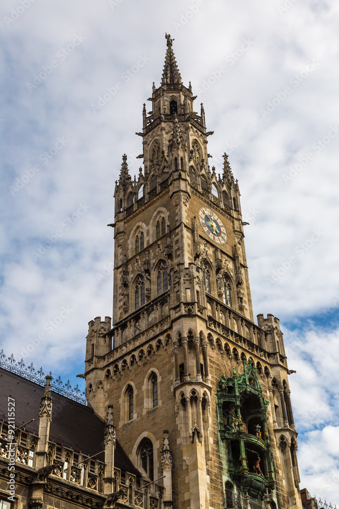 Marienplatz town hall in Munich Marienplatz town hall in Munich