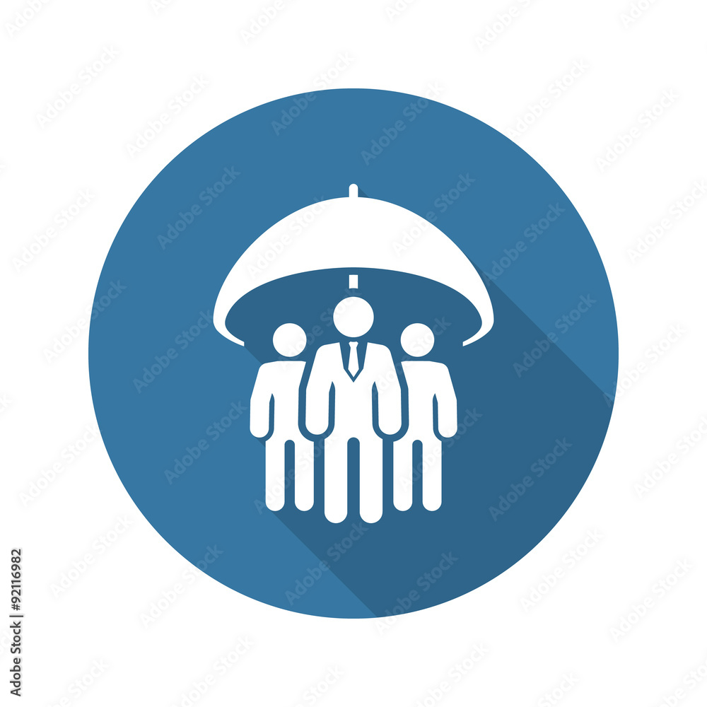 Group Life Insurance Icon. Flat Design. Group Life Insurance Icon. Flat Design.