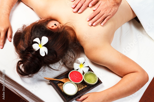 woman massage in spa