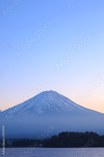 Mountain Fuji in sunset scene at Yamanashi