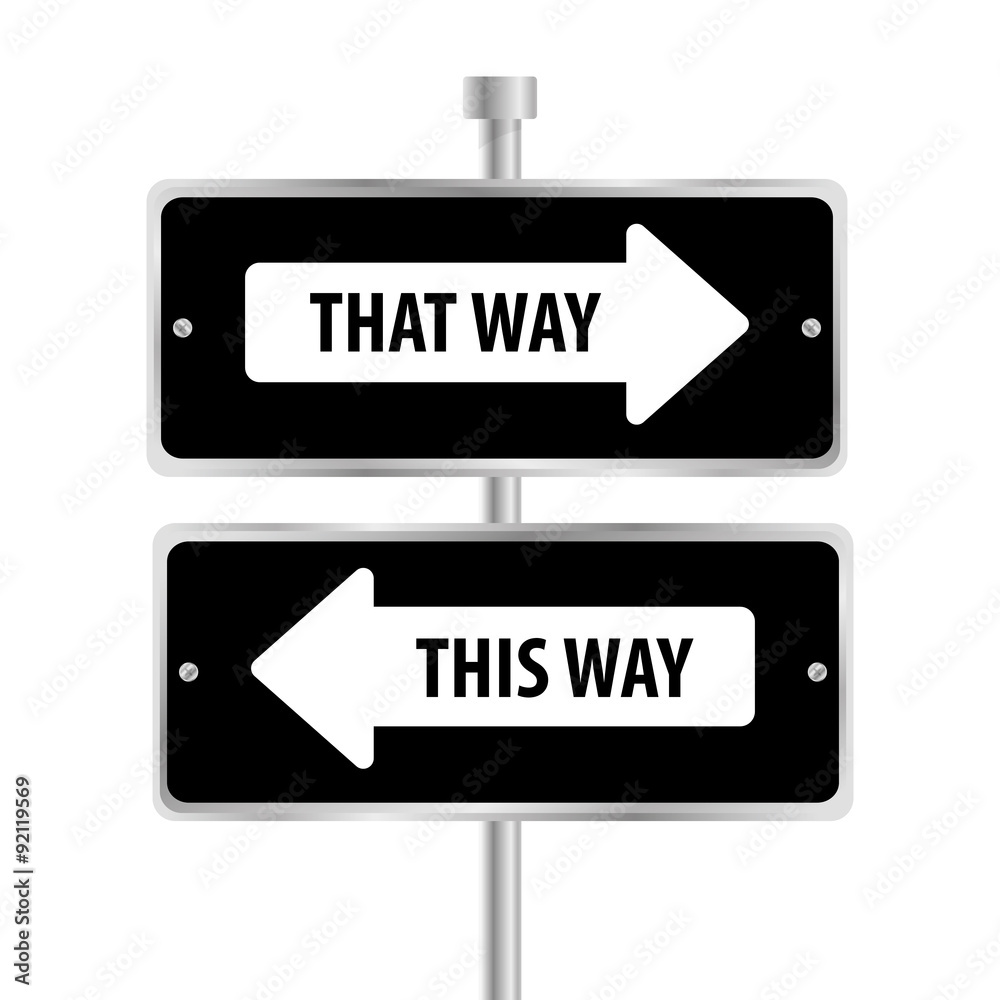One way road sign advertising design, 
