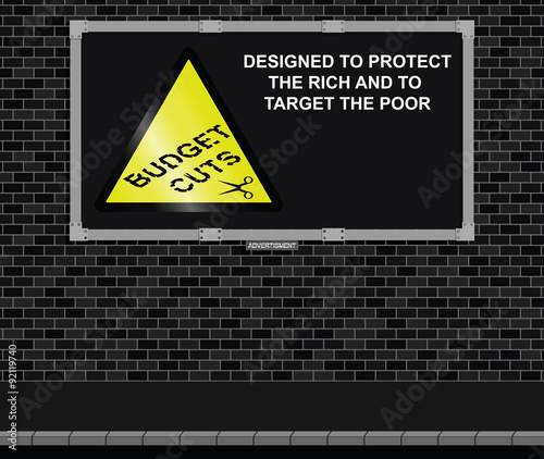 Budget cuts advertising board