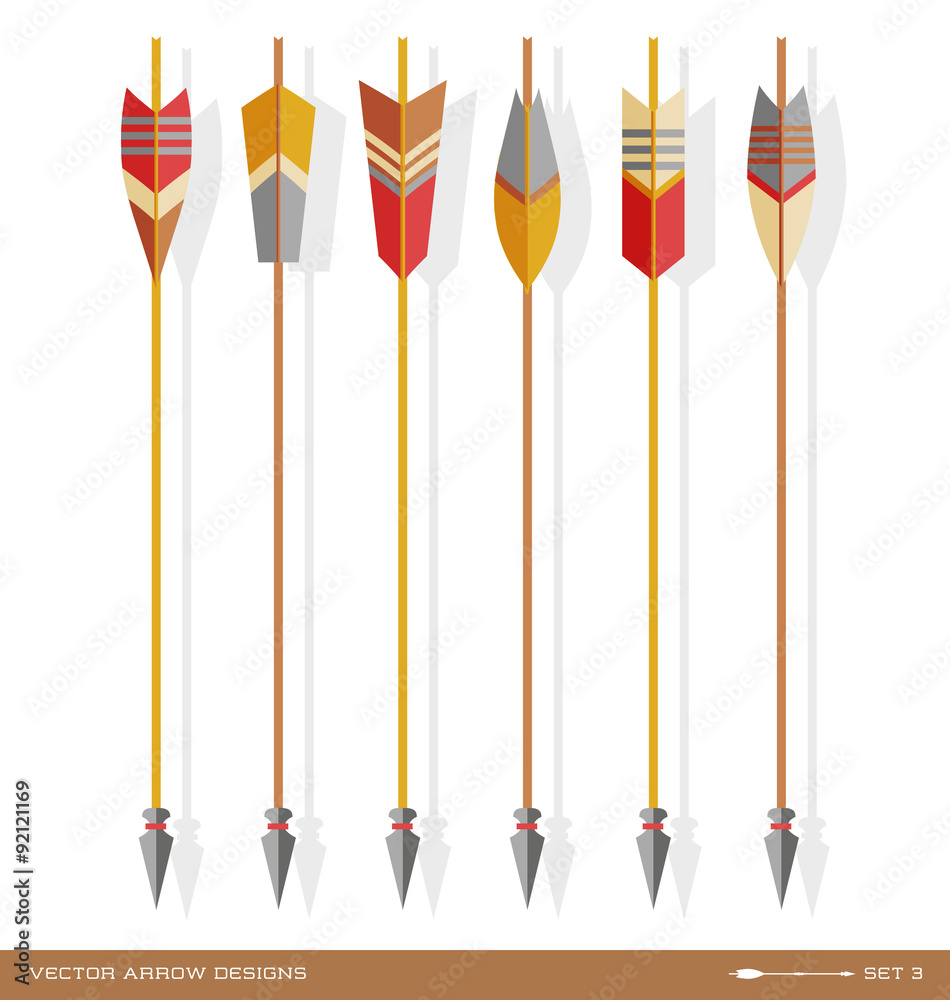 set of bold archery arrow design elements set of bold archery arrow design elements