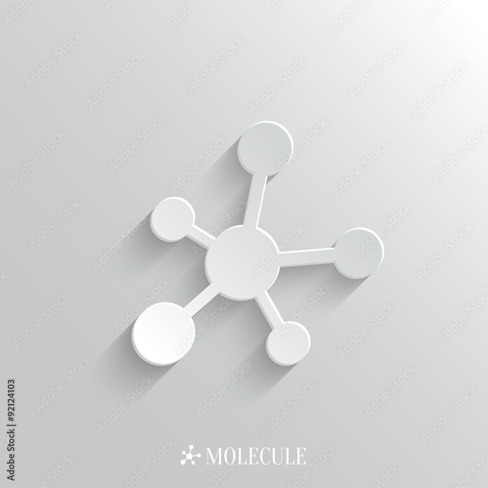 Molecule icon - vector education background Molecule icon - vector education background