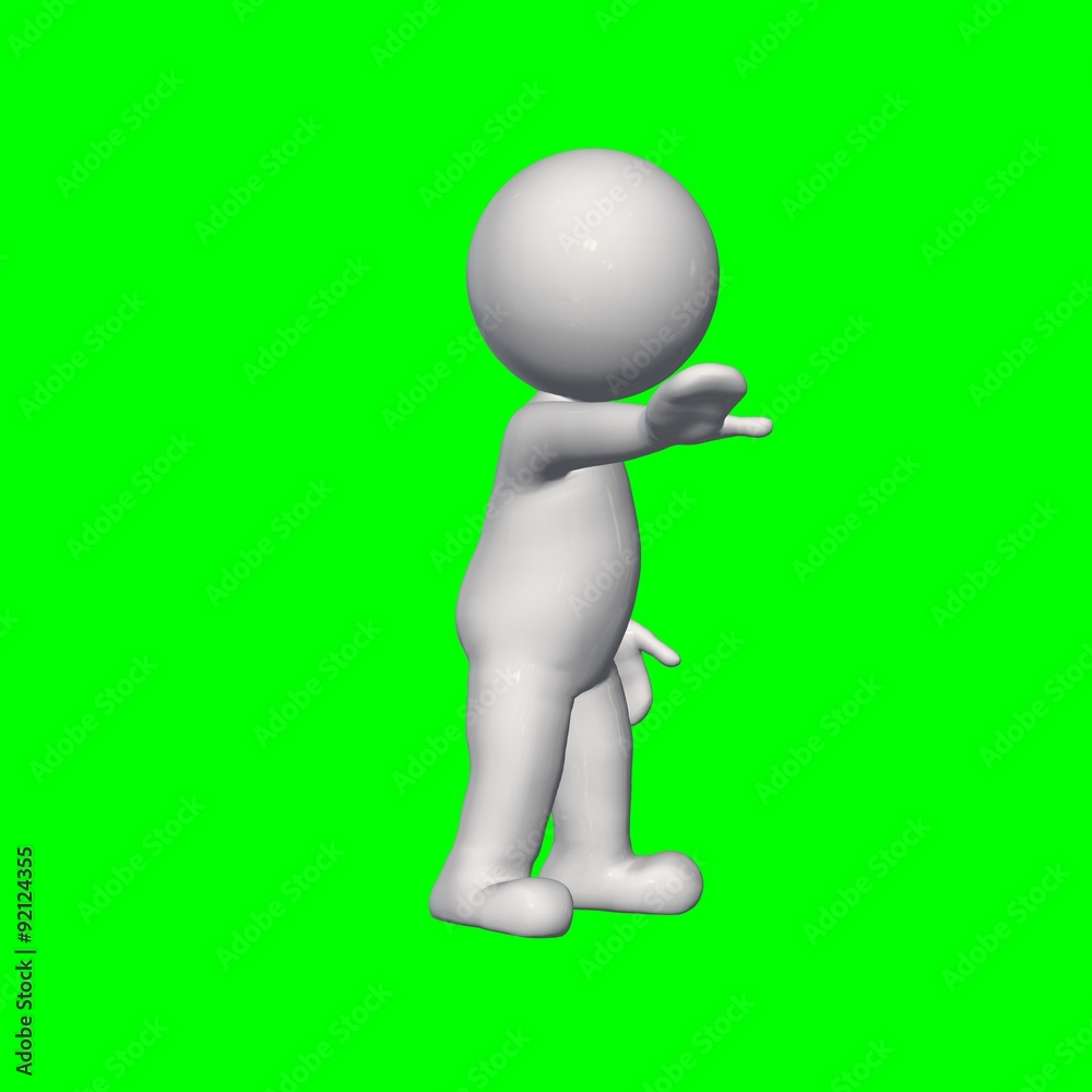3D people - hold 1 - green screen 3D people - hold 1 - green screen