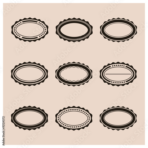 Set of emblems, vector illustration.