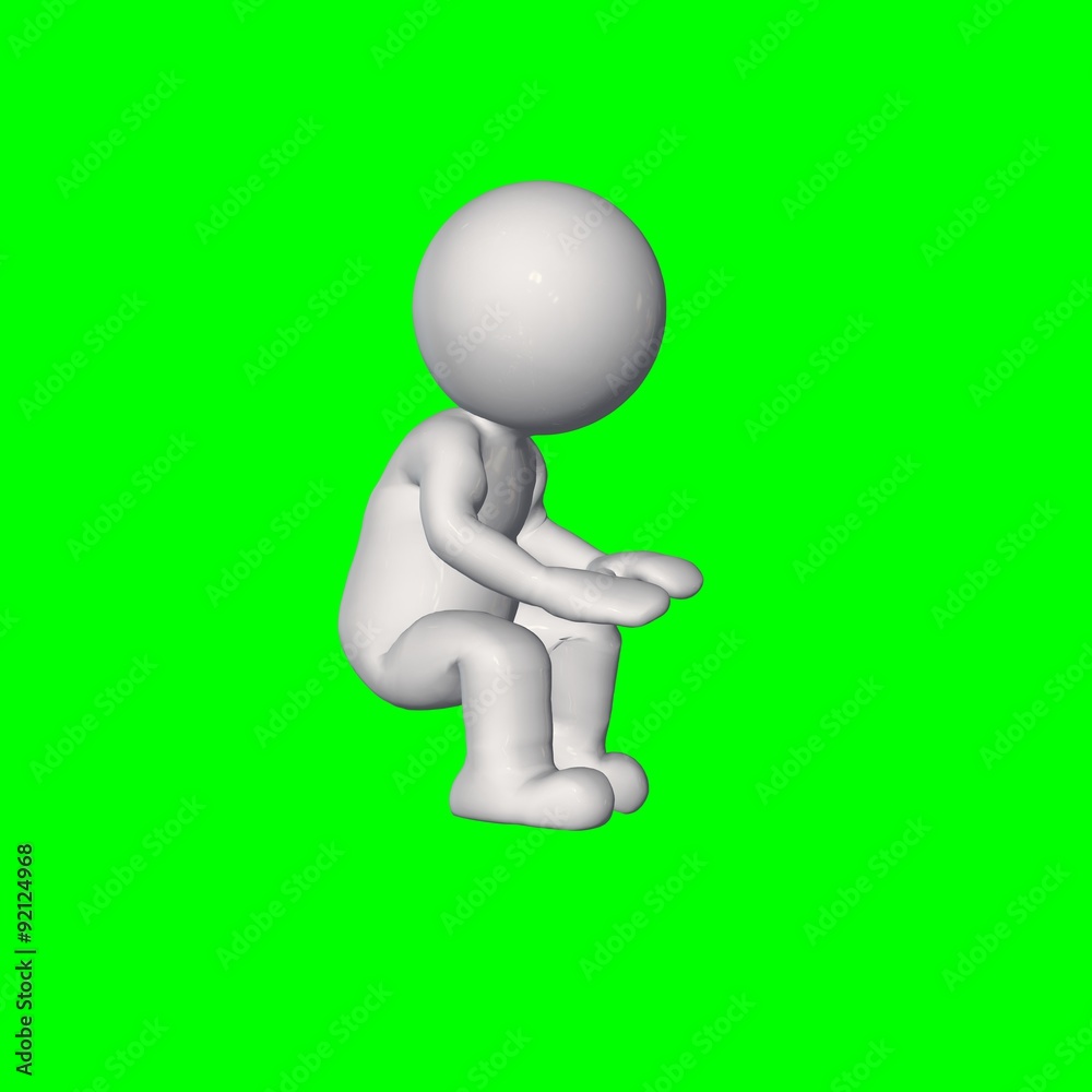 3D people - sit talk 1 - green screen 3D people - sit talk 1 - green screen