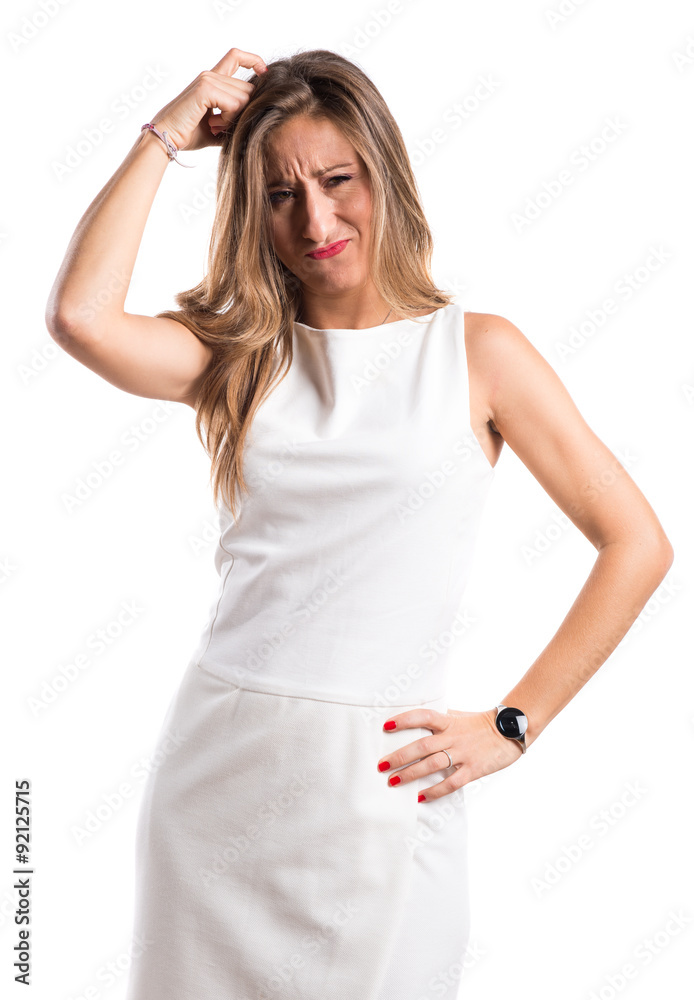Woman having doubts Woman having doubts