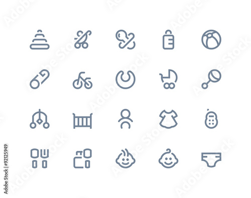 Baby icons Line series