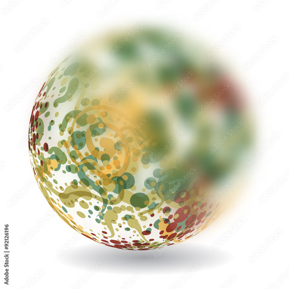 Abstract background with multi-colored ball out of focus Abstract background with multi-colored ball out of focus