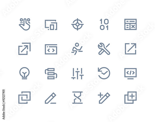 Developer icons. Line series © Ion Popa