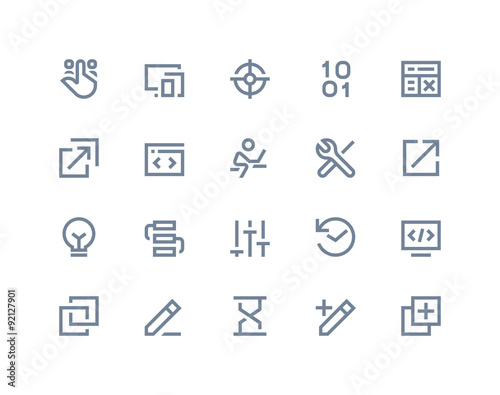 Developer icons. Line series