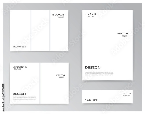 Template: booklet, brochure, flyer and banner