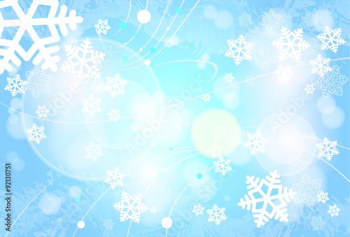 Blue Christmas Holiday Sparkle Lights Abstract Background