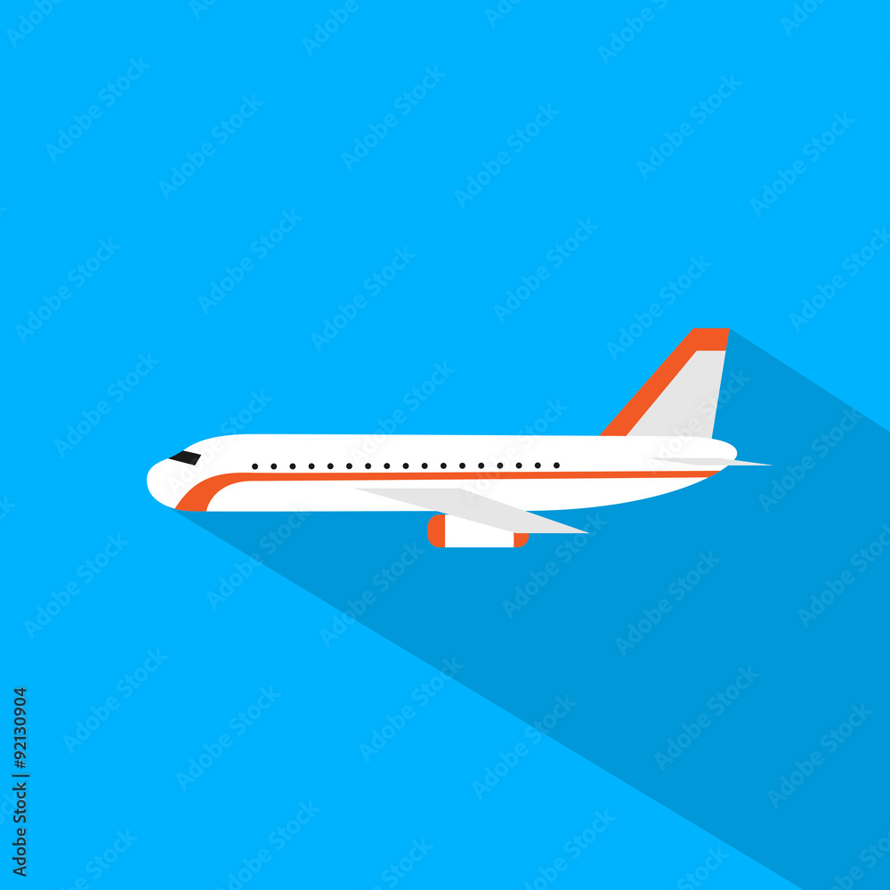 Aircraft Flat Design Style Vector Illustration Airplane Flying