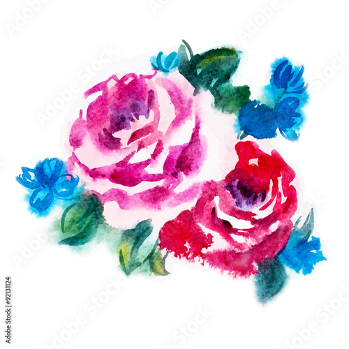 Watercolor roses