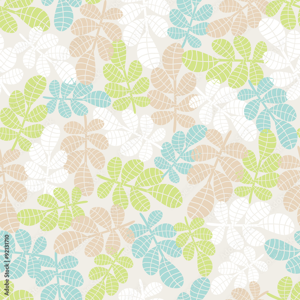 Obraz premium Seamless background with leaves and grass.