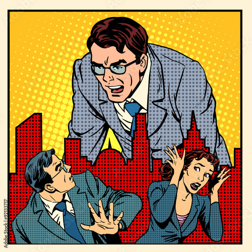 boss anger work office business concept