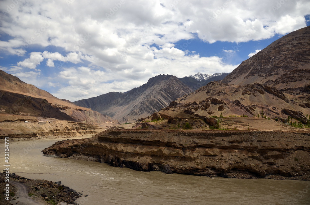 Indus River flowing through the Ladakh in India