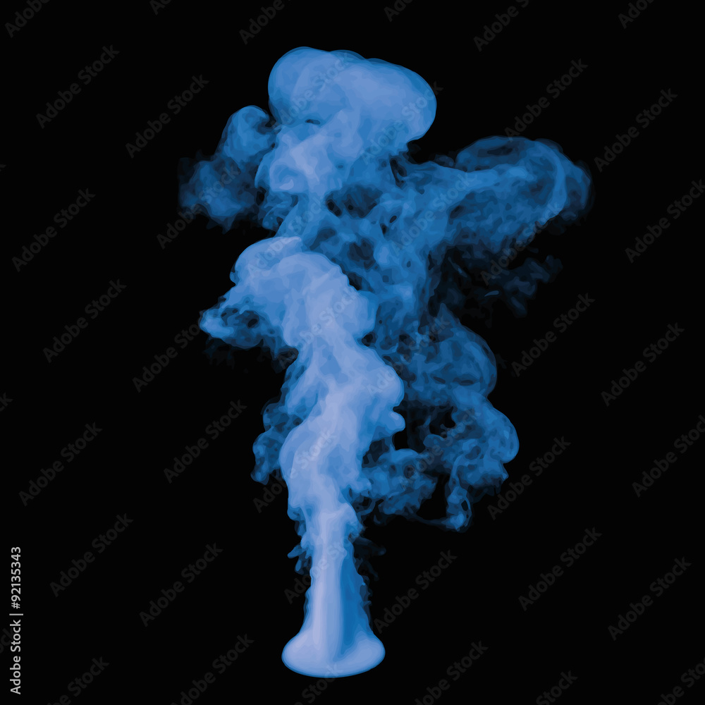 Vector illustration of blue smoke Vector illustration of blue smoke
