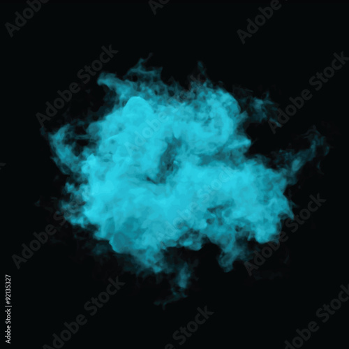 Vector illustration of blue smoke