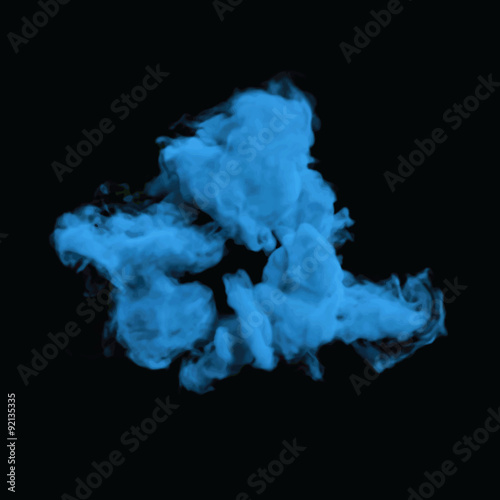 Vector illustration of blue smoke