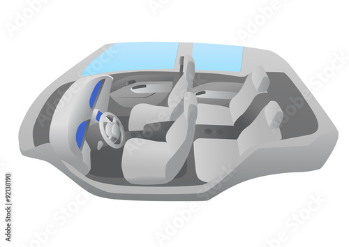 vehicle interior illustration