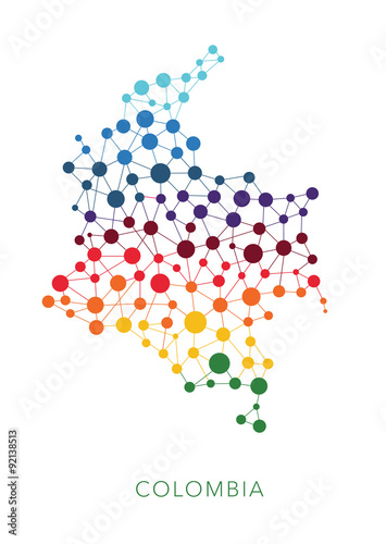 dotted texture Colombia vector background