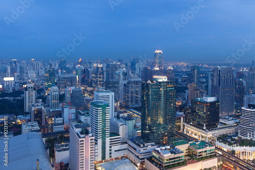 Business area in bangkoktwilight sky