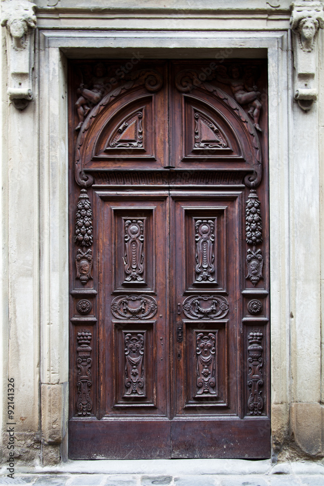 ancient wooden door