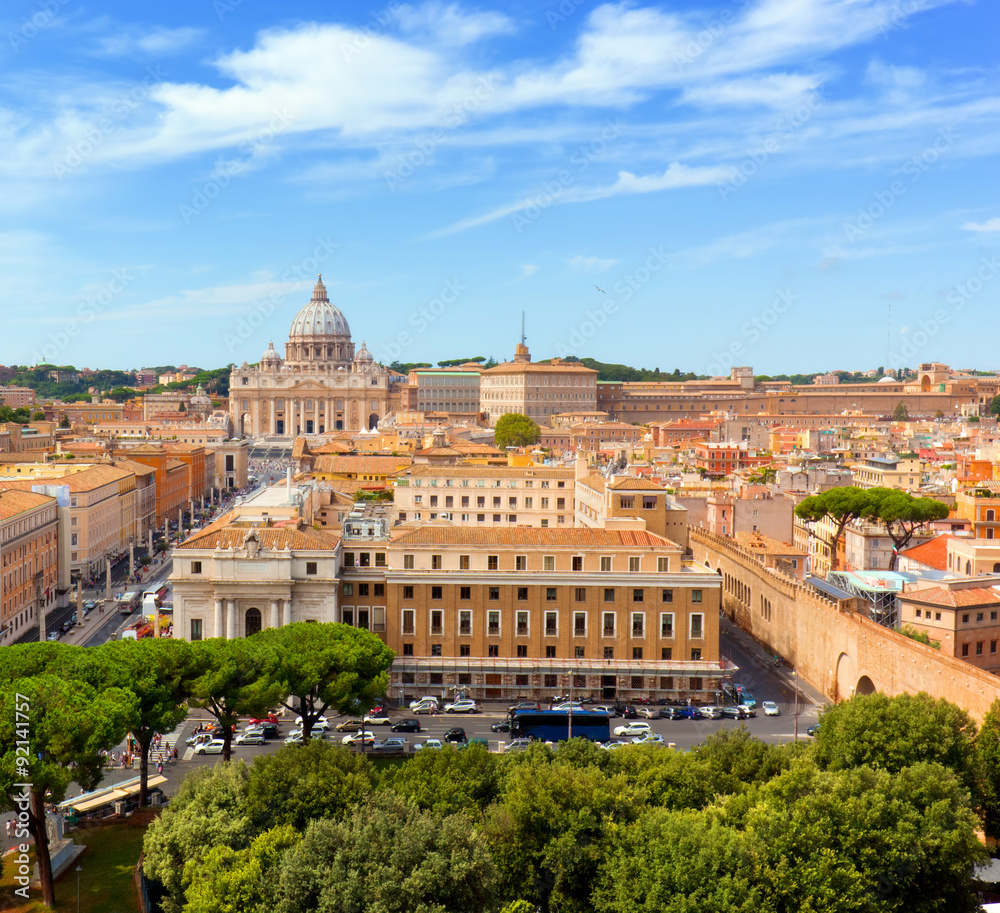 Vatican City. St. Peter's Basilica and Vatican museums.