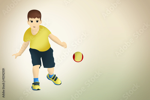 Kind spielt mit Ball