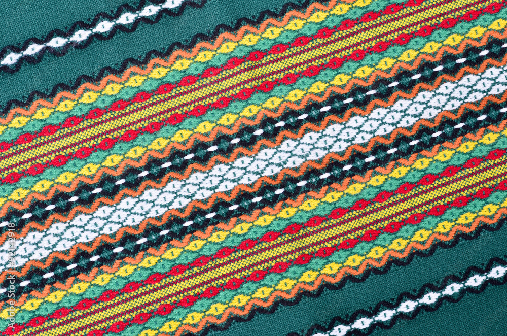 Bulgarian embroidery green ,seamless decorative Bulgarian embroidery green ,seamless decorative