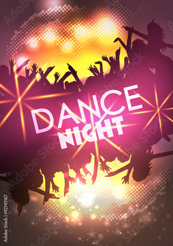 Dance Party Poster Background Template - Vector Illustration photo