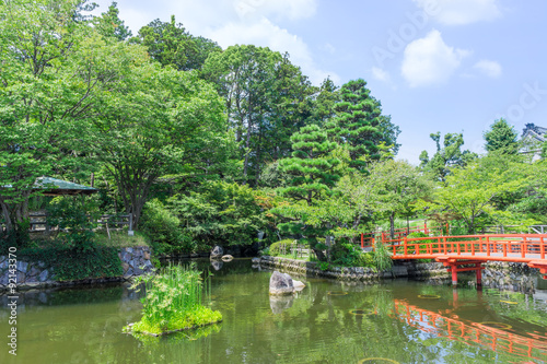 Japanese garden in Kakegawa Castle park