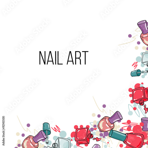 Vector nail lacquer bottles 